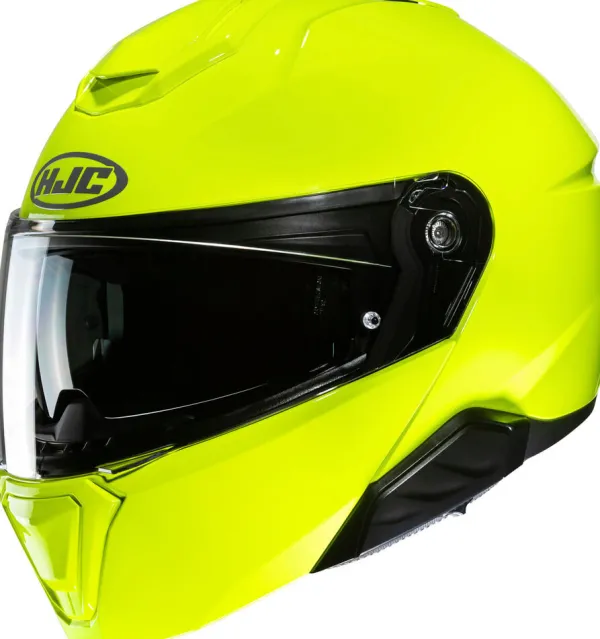 HJC i91 Fluorescent yellow> Systeemhelmen|Helmen Met Zonnevizier