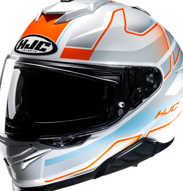 HJC i71 Iorix White/Orange> Integraalhelmen|Helmen Met Zonnevizier