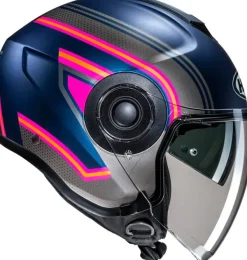 HJC i40N Linia Purple/Pink 668> Helmen Met Zonnevizier|Bluetooth Helmen