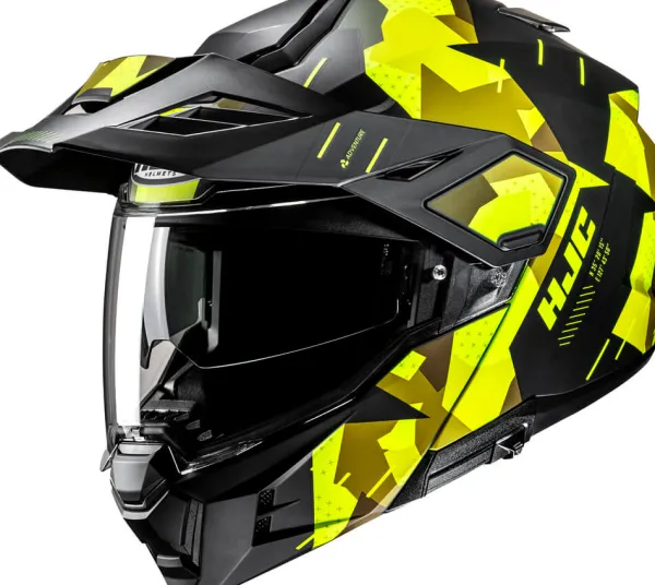 HJC i80 Roki Black/Yellow 170> Systeemhelmen|Helmen Met Zonnevizier