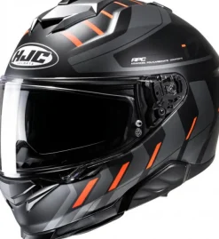 HJC i71 Simo Black/Orange 813> Integraalhelmen|Helmen Met Zonnevizier