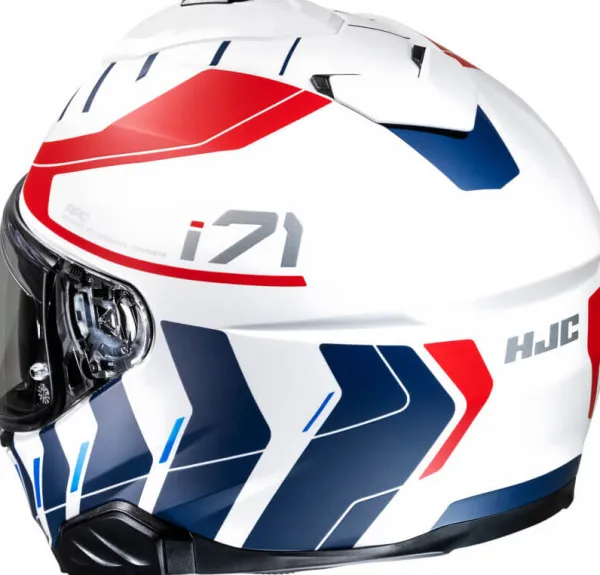 HJC i71 Simo White/Red 235> Integraalhelmen|Helmen Met Zonnevizier
