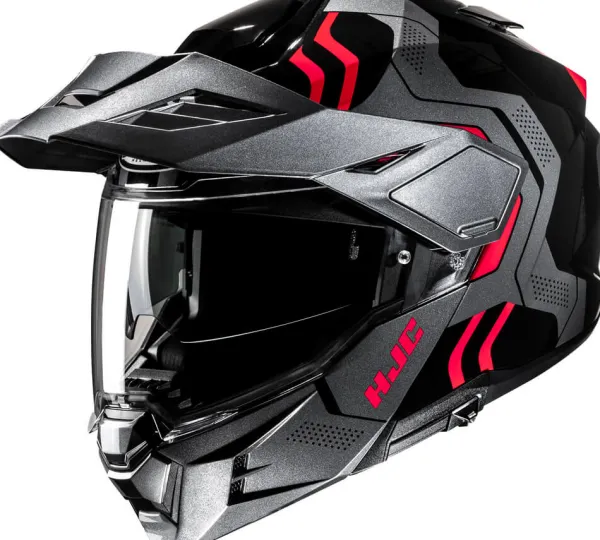 HJC i80 Velly Black/Red 138> Systeemhelmen|Helmen Met Zonnevizier