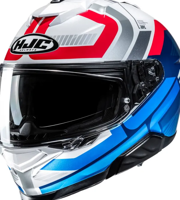 HJC i71 Viz Blue/Red 532> Integraalhelmen|Helmen Met Zonnevizier