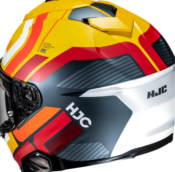 HJC i71 Viz Yellow/Red 738> Integraalhelmen|Helmen Met Zonnevizier
