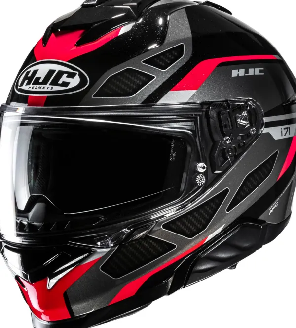 HJC i71 Zest Black/Red 183> Integraalhelmen|Helmen Met Zonnevizier