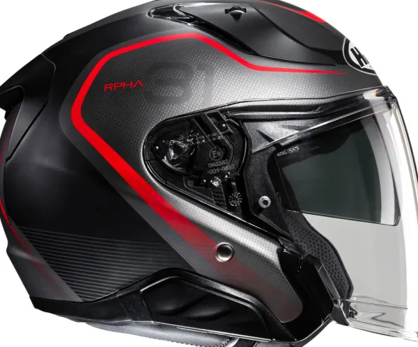 HJC RPHA 31 Kouv Black/Red> Adventure Helmen|Helmen Met Zonnevizier