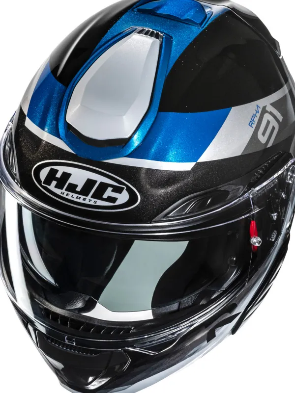 HJC RPHA-91 Madal Black/Blue 185> Systeemhelmen|Helmen Met Zonnevizier