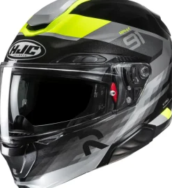 HJC RPHA-91 Madal Black/Yellow 187> Systeemhelmen|Helmen Met Zonnevizier