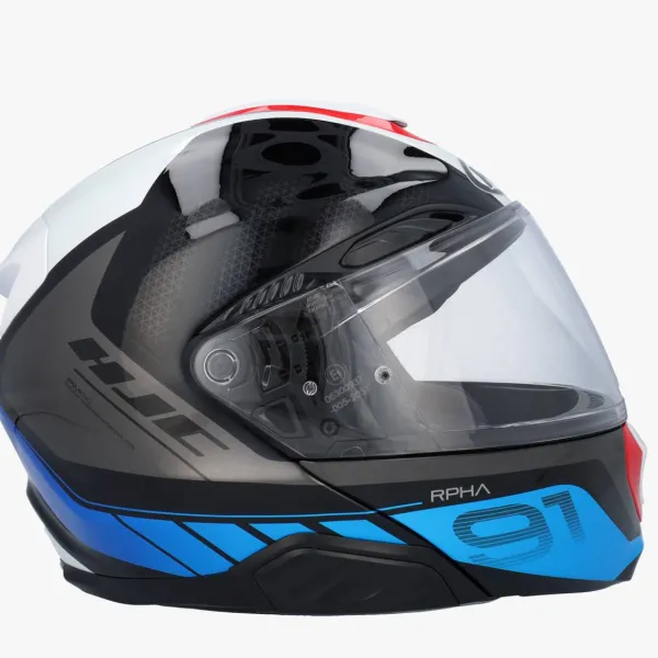 HJC RPHA-91 Rafino Black/Blue 152> Systeemhelmen|Helmen Met Zonnevizier
