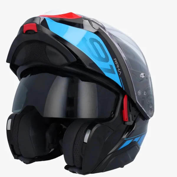 HJC RPHA-91 Rafino Black/Blue 152> Systeemhelmen|Helmen Met Zonnevizier