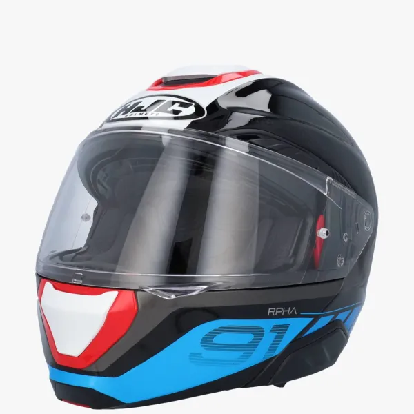 HJC RPHA-91 Rafino Black/Blue 152> Systeemhelmen|Helmen Met Zonnevizier