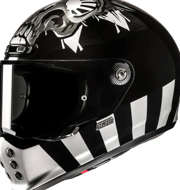 HJC V10 Crania Black/White 120> Retro Helmen|Integraalhelmen