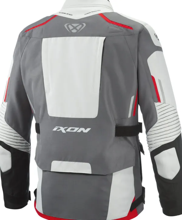 Ixon Midgard Motorjas Parka Grey/Black/Red 4033> Motorjassen