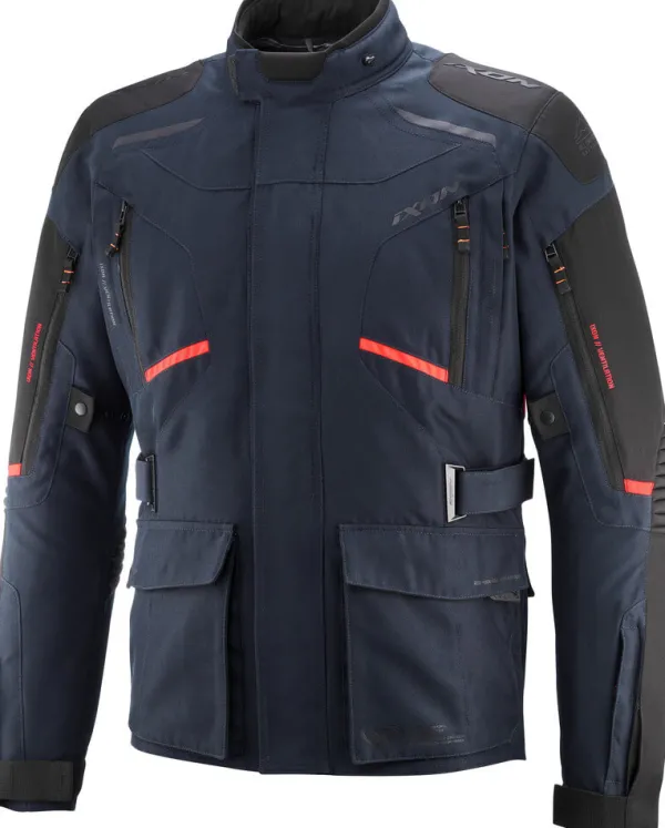 Ixon Midgard Motorjas Parka Navy/Bright Red 3045> Motorjassen