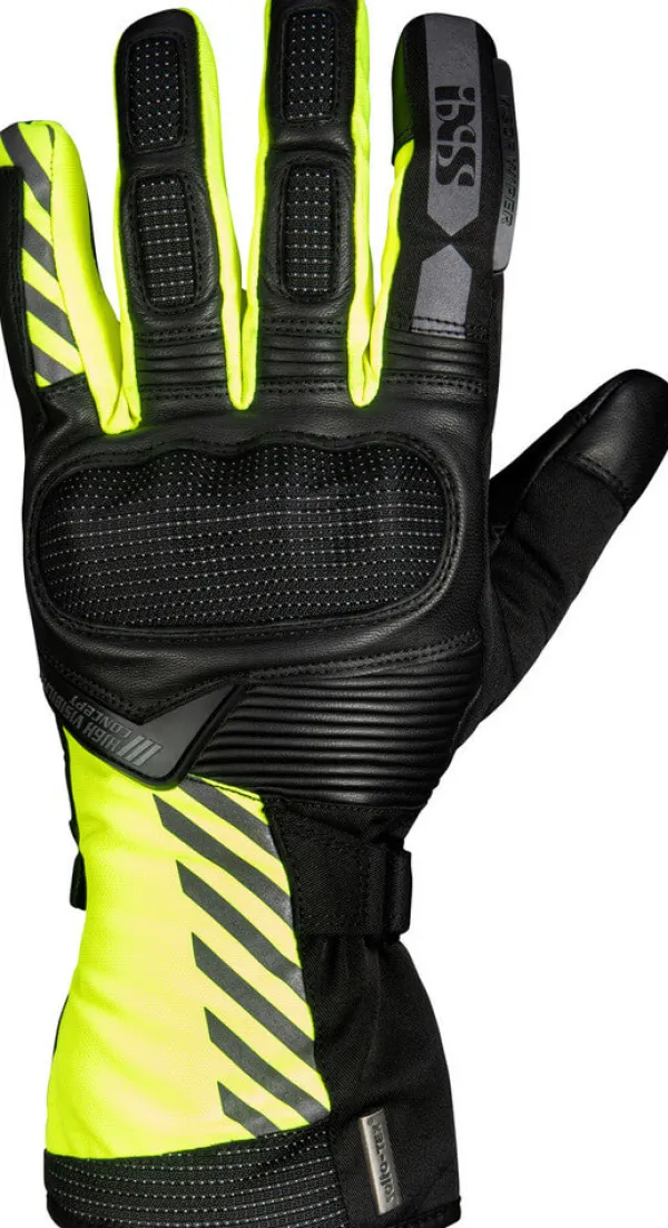 iXS Glasgow-ST 2.0 Tour Gloves Black/Yellow Fluo 350> Motorhandschoenen
