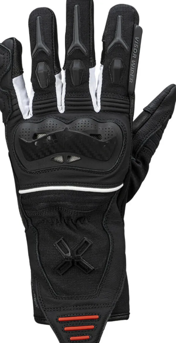 iXS Rapid-STX 1.0 Gloves Black/White/Red> Motorhandschoenen