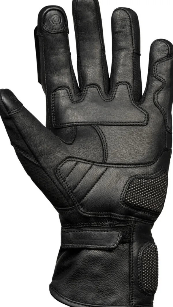 iXS Tour Montevideo Short Gloves Black> Motorhandschoenen