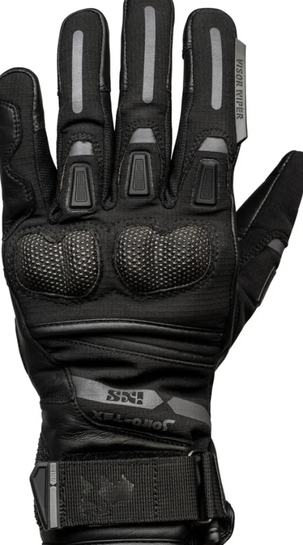 iXS Tour Montevideo Short Gloves Black> Motorhandschoenen