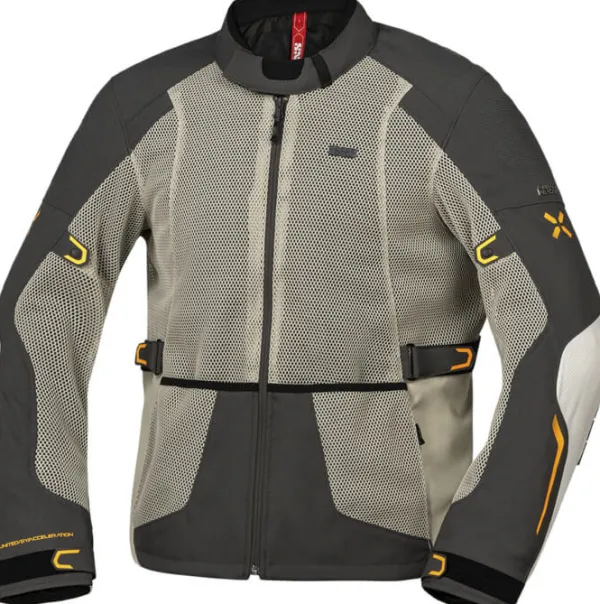 iXS Tourster-BigAir 1.0 Motorjas Dark Grey/Orange> Motorjassen