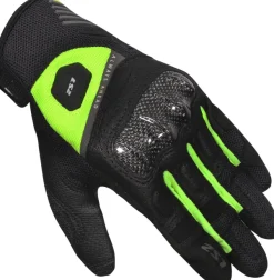 LS2 Atom Man Gloves Black H-V Yellow> Motorhandschoenen