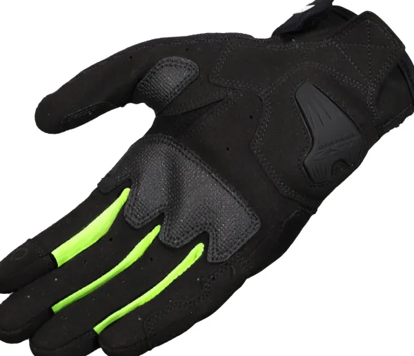LS2 Atom Man Gloves Black H-V Yellow> Motorhandschoenen