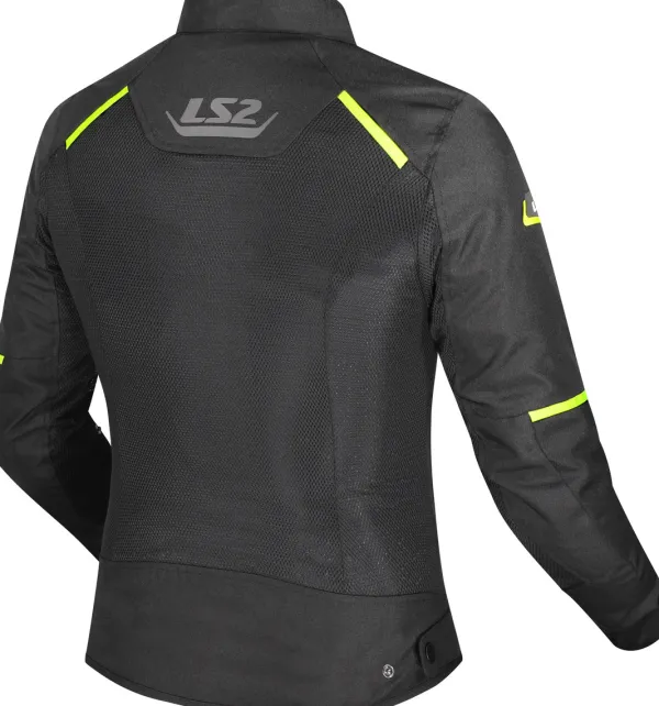 LS2 Breeze Lady Motorjas Black Yellow> Motorjassen