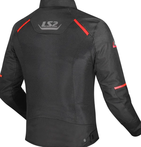 LS2 Breeze Man Motorjas Black Red> Motorjassen