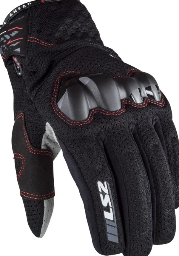LS2 Chaki Man Gloves Black> Motorhandschoenen