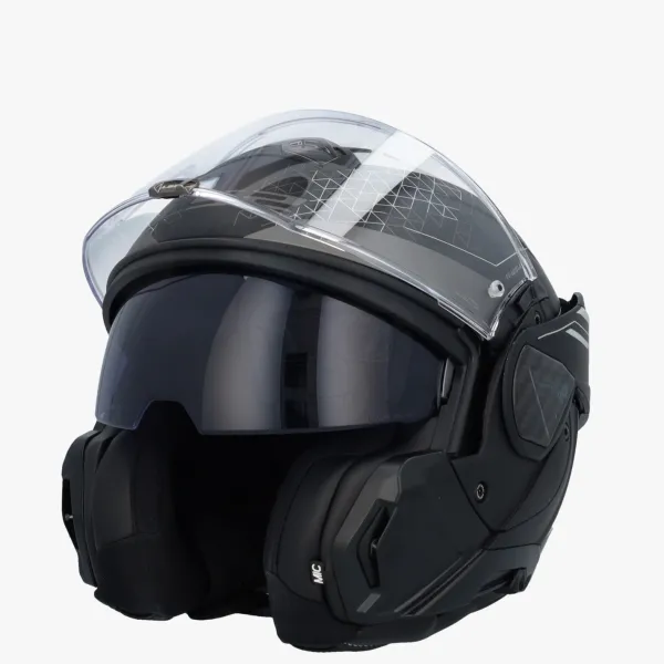 LS2 FF910 Advant II Astral Grey> Systeemhelmen|Helmen Met Zonnevizier
