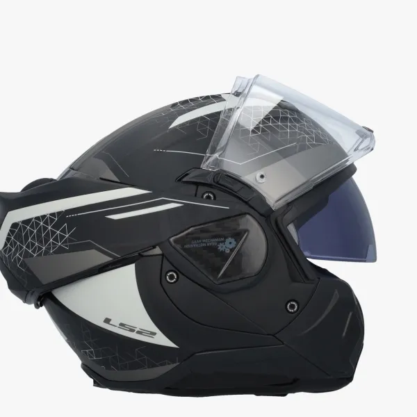 LS2 FF910 Advant II Astral Grey> Systeemhelmen|Helmen Met Zonnevizier