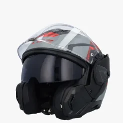 LS2 FF910 Advant II Glide Black Grey Red> Systeemhelmen|Helmen Met Zonnevizier