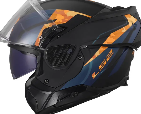 LS2 FF910 Advant II Glide Black Orange> Systeemhelmen|Helmen Met Zonnevizier