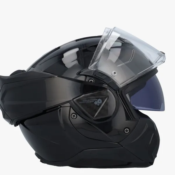 LS2 FF910 Advant II Solid Gloss Black> Systeemhelmen|Helmen Met Zonnevizier