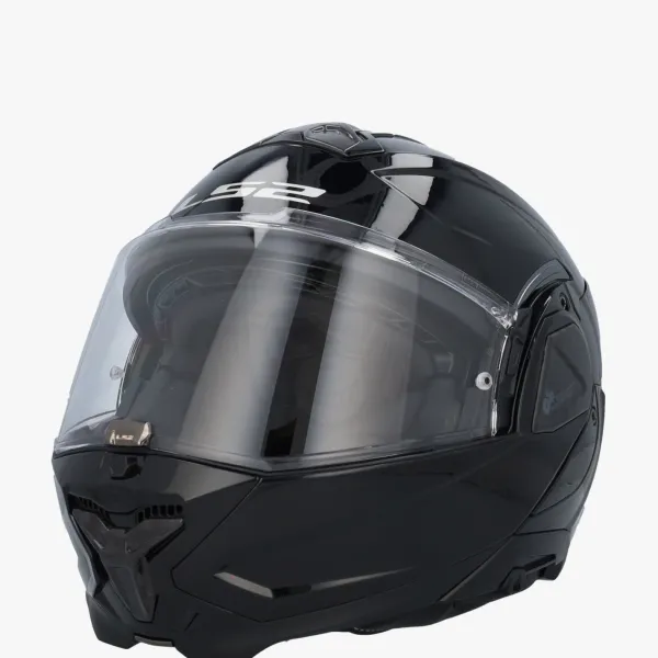 LS2 FF910 Advant II Solid Gloss Black> Systeemhelmen|Helmen Met Zonnevizier