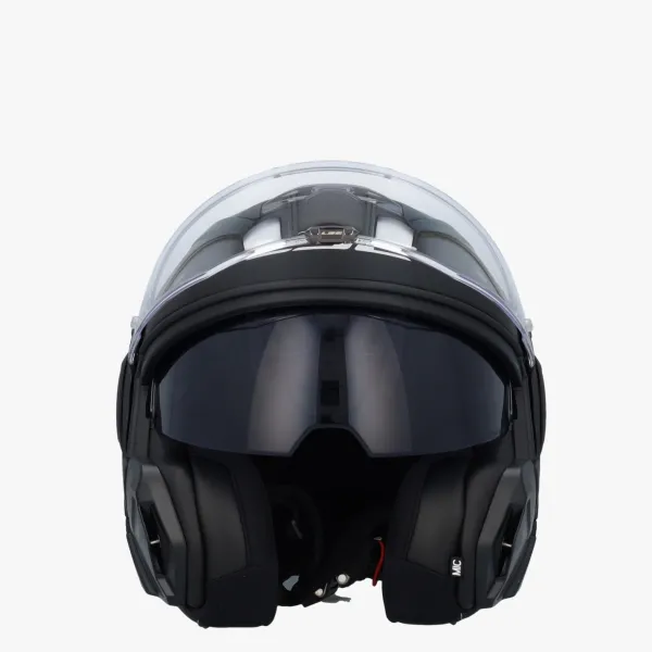 LS2 FF910 Advant II Solid Matt Black> Systeemhelmen|Helmen Met Zonnevizier