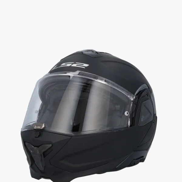 LS2 FF910 Advant II Solid Matt Black> Systeemhelmen|Helmen Met Zonnevizier