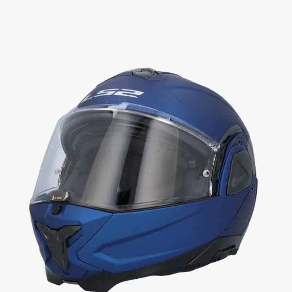 LS2 FF910 Advant II Solid Matt Navy Blue> Systeemhelmen|Helmen Met Zonnevizier