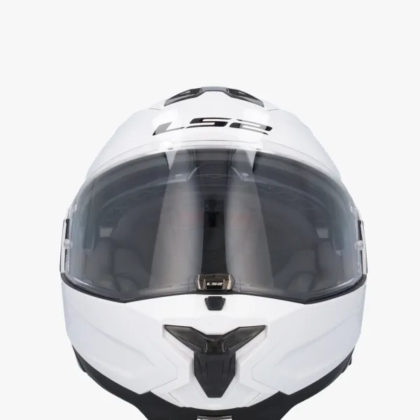 LS2 FF910 Advant II Solid White> Systeemhelmen|Helmen Met Zonnevizier