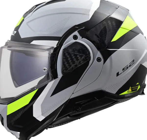 LS2 FF910 Advant II Triple Light Grey> Systeemhelmen|Helmen Met Zonnevizier