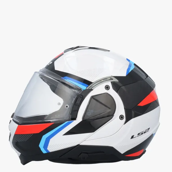 LS2 FF910 Advant II Triple White Blue Red> Systeemhelmen|Helmen Met Zonnevizier