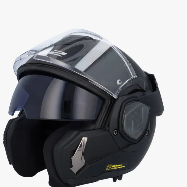 LS2 FF906 Advant Solid Matt Black 06> Systeemhelmen|Helmen Met Zonnevizier