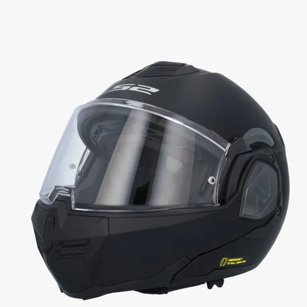LS2 FF906 Advant Solid Matt Black 06> Systeemhelmen|Helmen Met Zonnevizier
