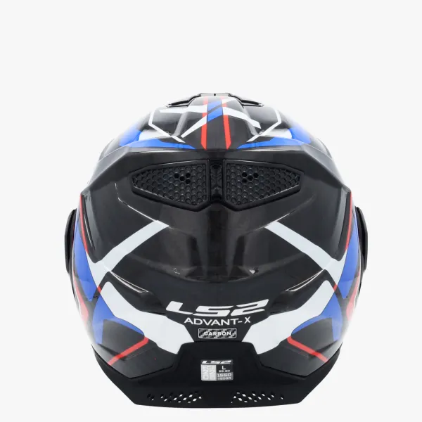 LS2 FF901 Advant X Carbon Future Ii White Blue> Systeemhelmen|Helmen Met Zonnevizier