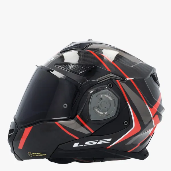 LS2 FF901 Advant X Carbon Future Ii Red> Systeemhelmen|Helmen Met Zonnevizier