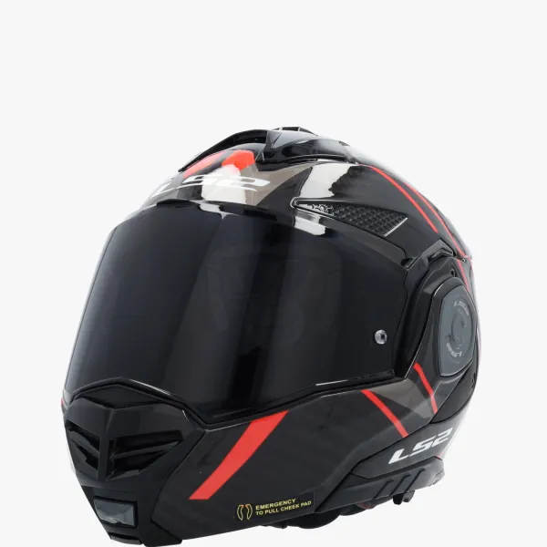 LS2 FF901 Advant X Carbon Future Ii Red> Systeemhelmen|Helmen Met Zonnevizier
