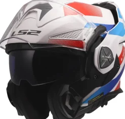 LS2 FF901 Advant X Nova White Blue Red-06> Systeemhelmen|Helmen Met Zonnevizier