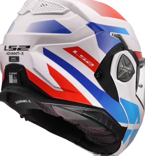 LS2 FF901 Advant X Nova White Blue Red-06> Systeemhelmen|Helmen Met Zonnevizier