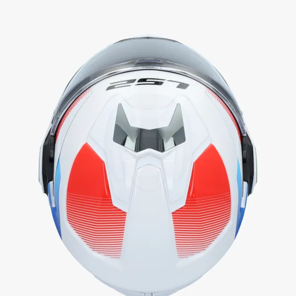 LS2 FF901 Advant X Nova White Blue Red-06> Systeemhelmen|Helmen Met Zonnevizier