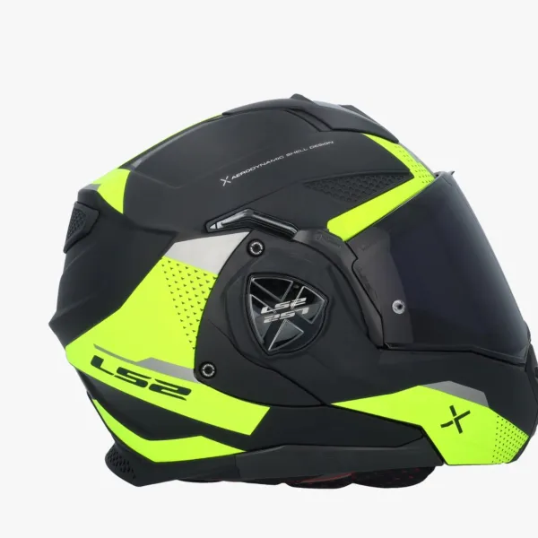 LS2 FF901 Advant X Oblivion Matt Black Fluo 06> Systeemhelmen|Helmen Met Zonnevizier